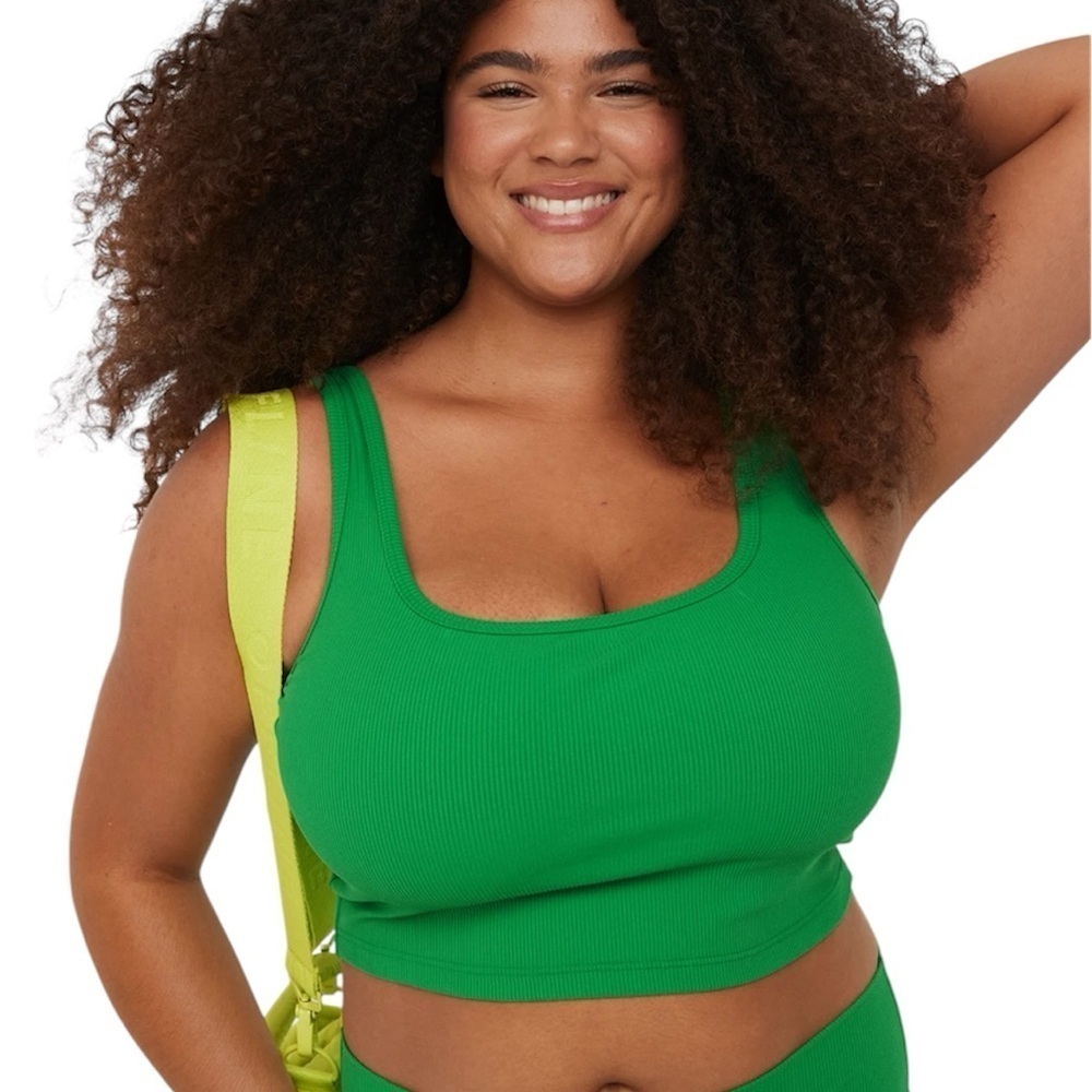 Aerie Offline Ribbed Square Neckline Sports Bra